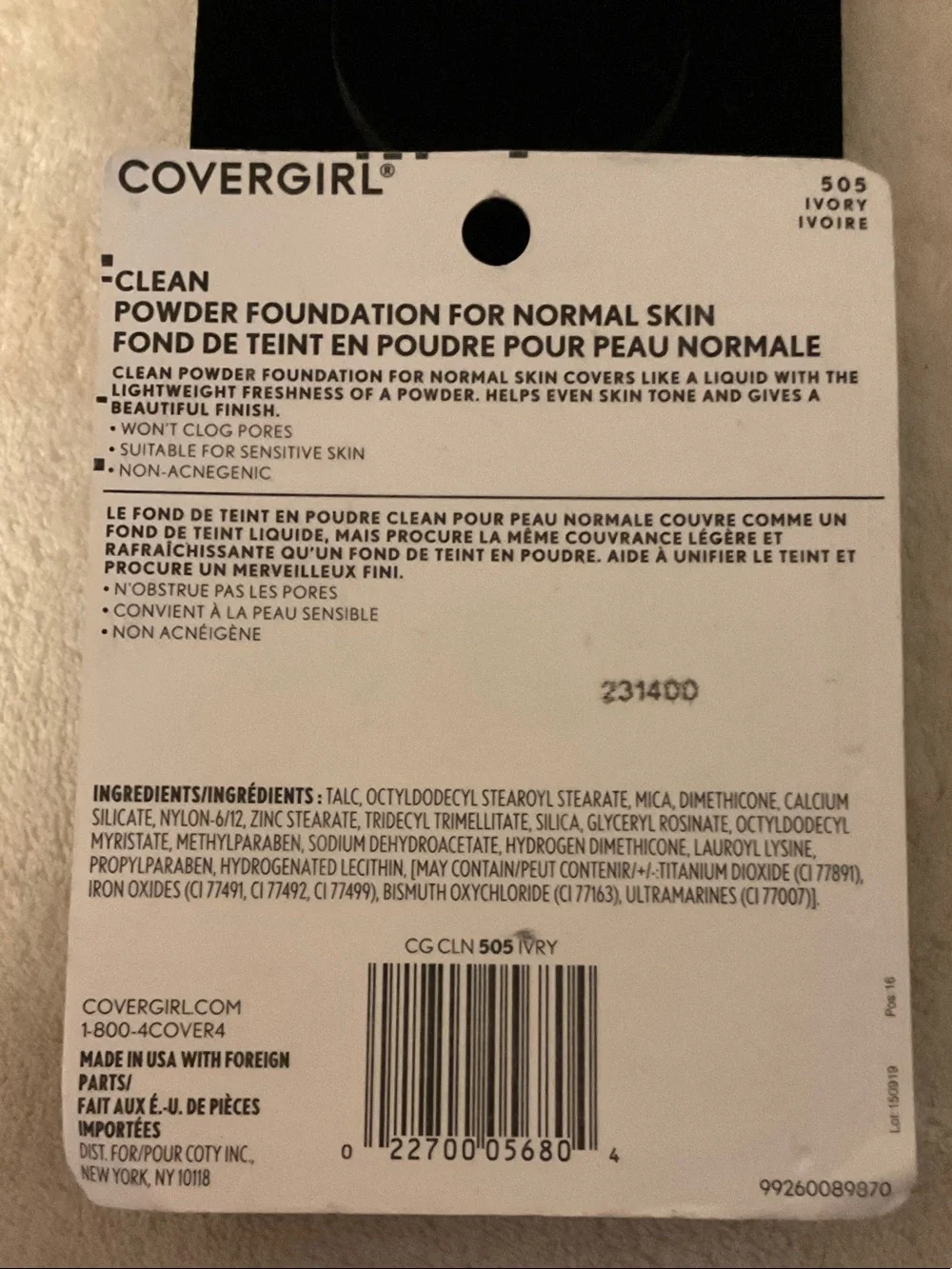 COVERGIRL Clean Pressed Powder Compact - Ivory 505